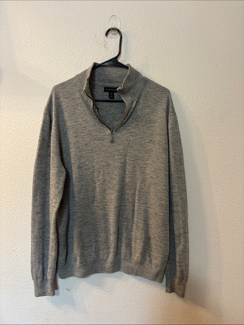 Art of Rhetoric Grey Quarter-Zip Sweater